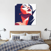 Modern Art Woman Portrait Leinwanddruck (Insitu (Schlafzimmer))
