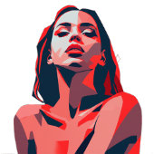 Modern Art Woman Portrait Poster