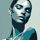 Modern Art Woman Portrait Poster