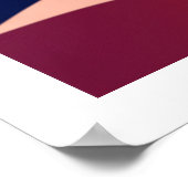 Modern Art Woman Portrait - Red & Blue Geometric Poster (Ecke)