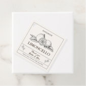 Modern Artisan Lemon Wedding Limoncello Flasche Geschenkanhänger (Beispiel)