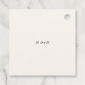 Modern Artisan Lemon Wedding Limoncello Flasche Geschenkanhänger (Rückseite)