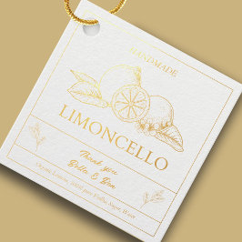 Modern Artisan Lemon Wedding Limoncello Flasche Geschenkanhänger