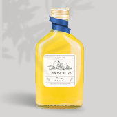 Modern Artisan Lemon Wedding Limoncello Flasche Quadratischer Aufkleber