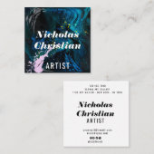 Modern Artist | Colorful | Paint Brushed  Quadratische Visitenkarte (Vorne/Hinten)