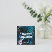 Modern Artist | Colorful | Paint Brushed  Quadratische Visitenkarte (Stehend Vorderseite)