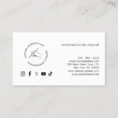 Modern Artist Painter Circle Hand Logo Visitenkarte (Rückseite)