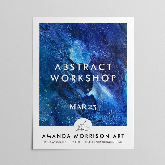 Modern Artist Painter Hand Logo Poster