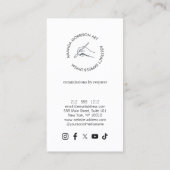 Modern Artist Painter Hand Logo Vertical Visitenkarte (Rückseite)