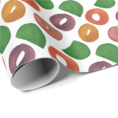 Modern Artistic Autumn Colorful Pattern Geschenkpapier (Rolleneckpunkt)
