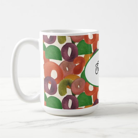 Modern Artistic Autumn Colorful Pattern Kaffeetasse (Links)
