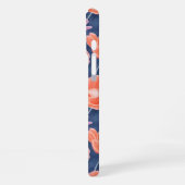 Modern Artistic Coral Pink Poppies Floral iPhone Hülle (Linke Seite)