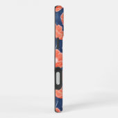 Modern Artistic Coral Pink Poppies Floral iPhone Hülle (Rechte Seite)
