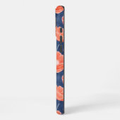 Modern Artistic Coral Pink Poppies Floral iPhone Hülle (Linke Seite)