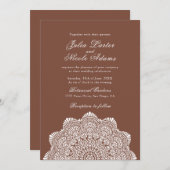Modern Artistic Motif Style Mandala Wedding Einladung (Vorne/Hinten)