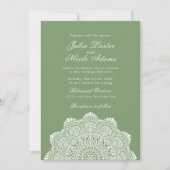 Modern Artistic Motif Style Mandala Wedding Einladung (Vorderseite)