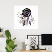 Modern Artistic Native American Dreamcatcher Poster (Heimbüro)
