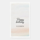 Modern Artistic Soft Rainbow Birthday Serviette (Vorderseite)