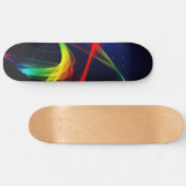 Modern Artistic Wavy Design Skateboard (Horizontal)