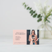 Modern Attorney Photo Professional Visitenkarte (Stehend Vorderseite)