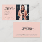 Modern Attorney Photo Professional Visitenkarte (Vorne/Hinten)