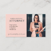 Modern Attorney Photo Professional Visitenkarte (Vorderseite)