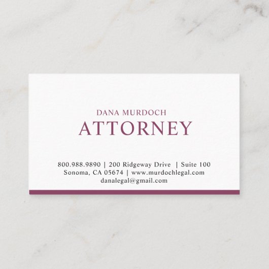 Modern Attorney Professional Photo Visitenkarte (Rückseite)