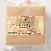 Modern attractive sparkle gold bee script honey la (Insitu)