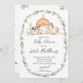 Modern auf der Farm Baby Shower Einladung (Vorne/Hinten)