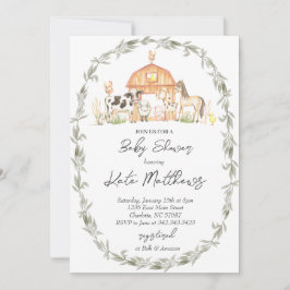 Modern auf der Farm Baby Shower Einladung