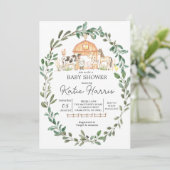 Modern auf der Farm Baby Shower Einladung (Stehend Vorderseite)