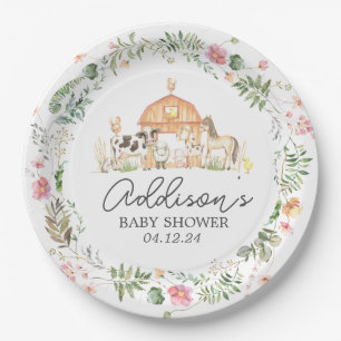 Modern auf der Papiertüte des Bauernhofs, Grünpfla Pappteller