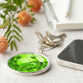Modern August Birthstone Peridot Name Premium Schlüsselanhänger (Seite)