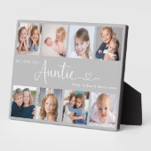 Modern Auntie Photo Collage Heart Script Fotoplatte (Seite)