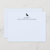 Modern aus dem Schreibtisch der "Puffin Bird Card" Mitteilungskarte (Vorne/Hinten)