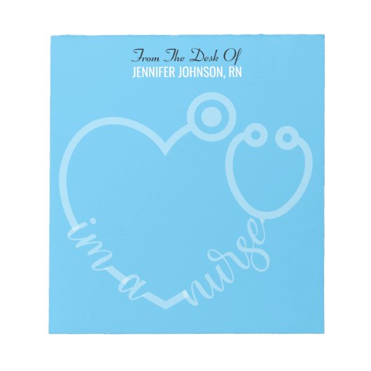 Modern aus dem Schreibtisch des nurse Stethoscope Notizblock (Vorderseite)
