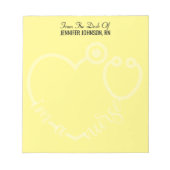 Modern aus dem Schreibtisch des nurse Stethoscope Notizblock (Vorderseite)