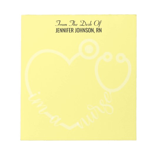 Modern aus dem Schreibtisch des nurse Stethoscope  Notizblock (Vorderseite)