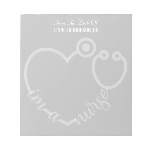 Modern aus dem Schreibtisch des nurse Stethoscope Notizblock (Vorderseite)