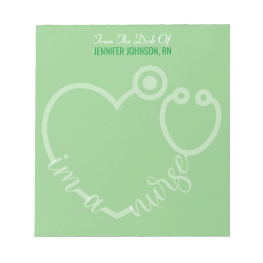 Modern aus dem Schreibtisch des nurse Stethoskop-N Notizblock (Vorderseite)
