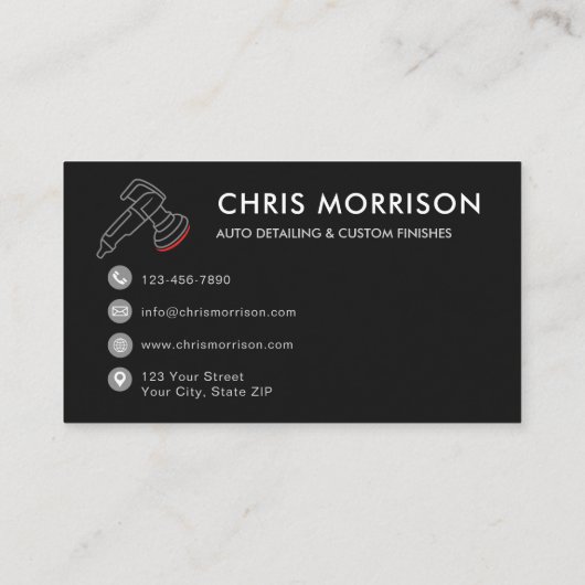 Modern Auto Detailing and Ceramic Coating Visitenkarte (Rückseite)