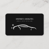 Modern Auto Detailing Cleaning Car Repair QR Code Visitenkarte (Vorderseite)