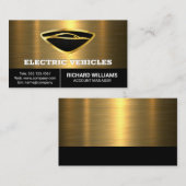 Modern Auto Logo | Gold Metallic Visitenkarte (Vorne/Hinten)