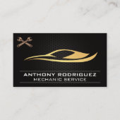 Modern Auto Logo | Kohlenstofffaser | Wrenches Visitenkarte (Vorderseite)
