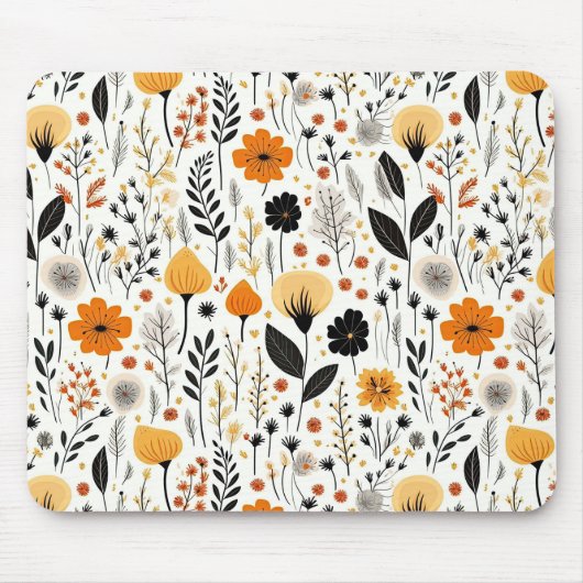 Modern Autumn Fall Boho Botanical Floral  Mousepad (Vorne)