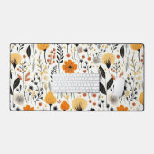 Modern Autumn Fall Boho Botanical Floral  Schreibtischunterlage (Tastatur & Maus)