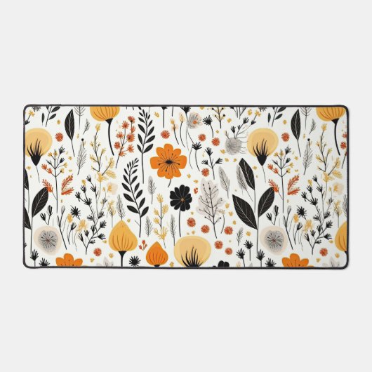 Modern Autumn Fall Boho Botanical Floral  Schreibtischunterlage (Vorderseite)