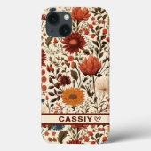 Modern Autumn Fall Botanical Floral Case-Mate iPhone Hülle (Rückseite)