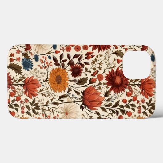 Modern Autumn Fall Botanical Floral Case-Mate iPhone Hülle (Rückseite (Horizontal))