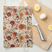 Modern Autumn Fall Botanical Floral  Geschirrtuch (Viertel Falte)